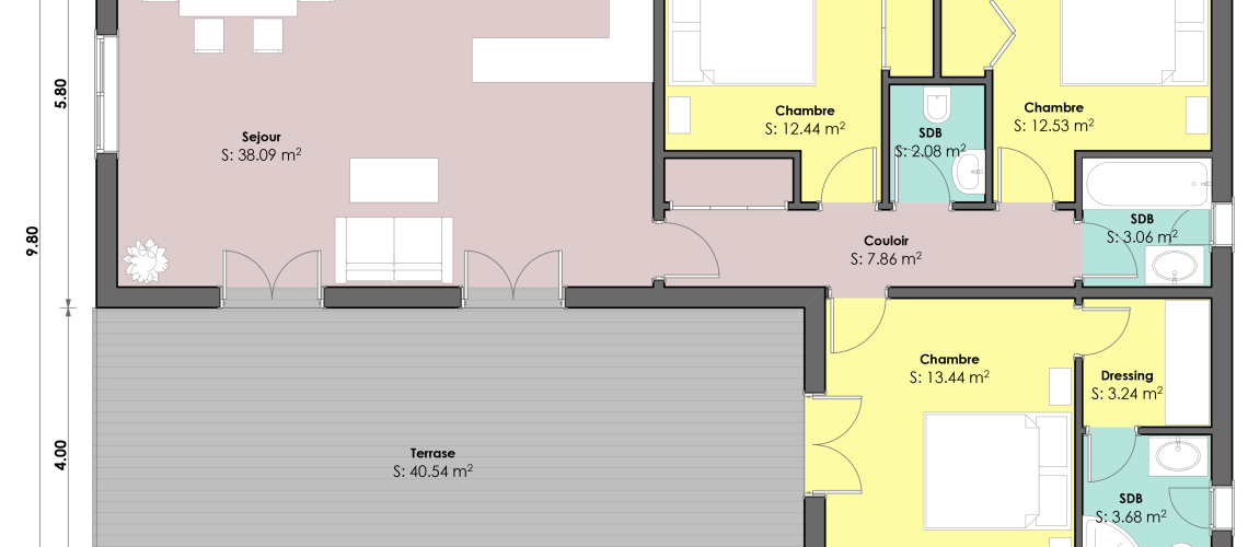 Maison en bois 90 m²